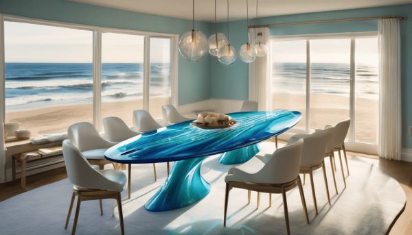 Apportez une touche océanique avec une table surf design