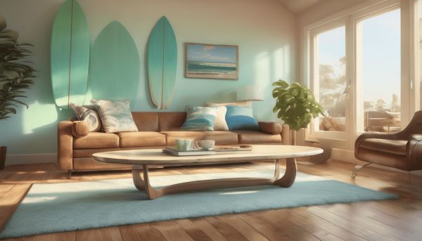 Une table basse planche de surf pour un style unique